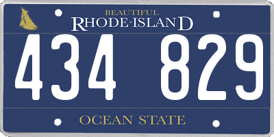 RI license plate 434829