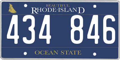 RI license plate 434846