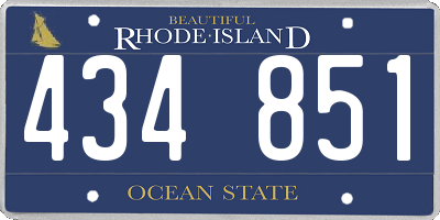 RI license plate 434851