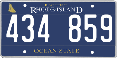 RI license plate 434859