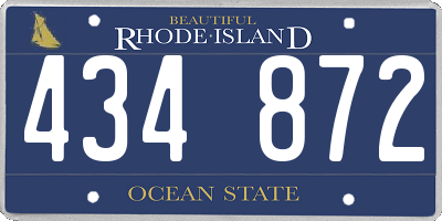 RI license plate 434872