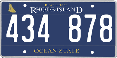 RI license plate 434878