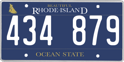 RI license plate 434879