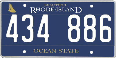RI license plate 434886