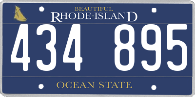 RI license plate 434895