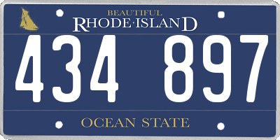 RI license plate 434897