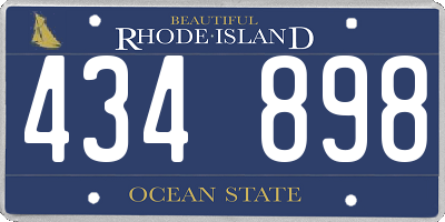 RI license plate 434898