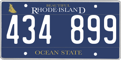 RI license plate 434899