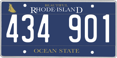 RI license plate 434901
