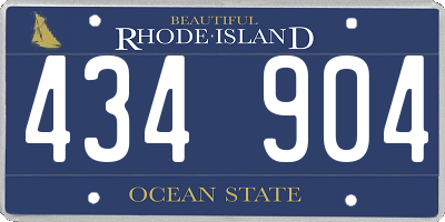 RI license plate 434904