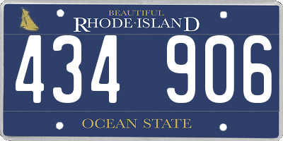 RI license plate 434906