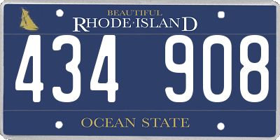 RI license plate 434908