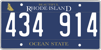 RI license plate 434914