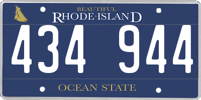 RI license plate 434944