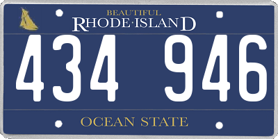 RI license plate 434946