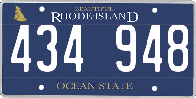RI license plate 434948