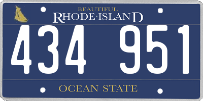 RI license plate 434951