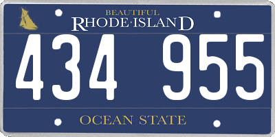 RI license plate 434955
