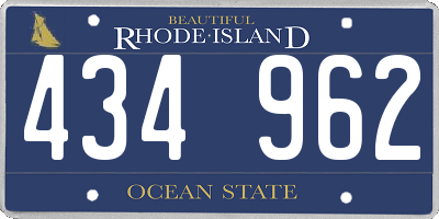 RI license plate 434962