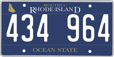 RI license plate 434964