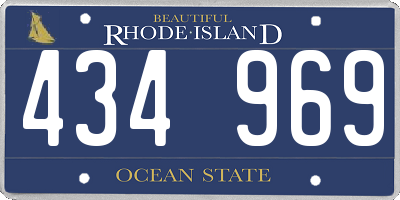 RI license plate 434969