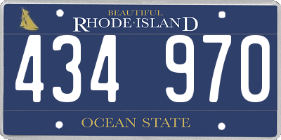 RI license plate 434970