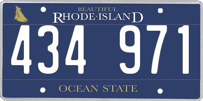 RI license plate 434971