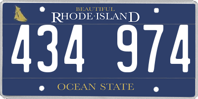 RI license plate 434974