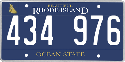 RI license plate 434976