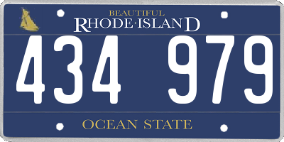 RI license plate 434979
