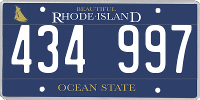 RI license plate 434997