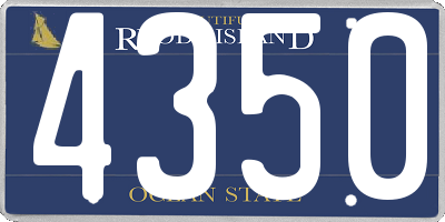 RI license plate 4350