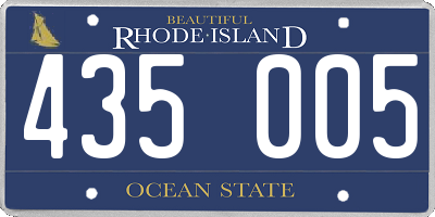 RI license plate 435005