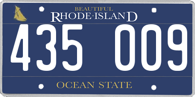RI license plate 435009