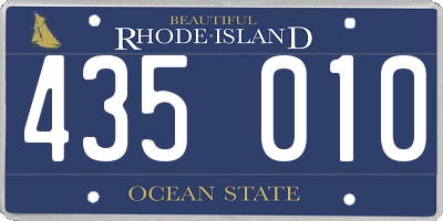 RI license plate 435010