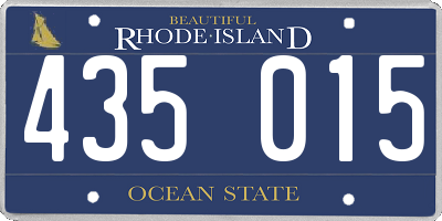 RI license plate 435015