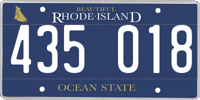 RI license plate 435018