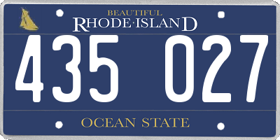 RI license plate 435027