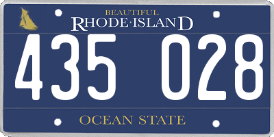 RI license plate 435028