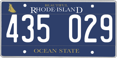 RI license plate 435029