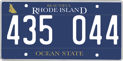 RI license plate 435044