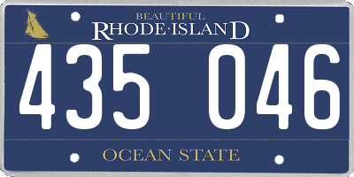 RI license plate 435046