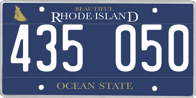 RI license plate 435050