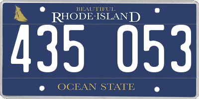 RI license plate 435053