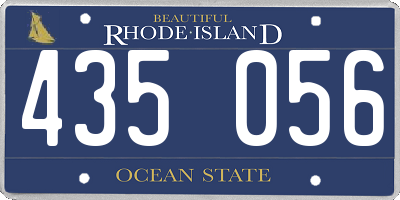 RI license plate 435056