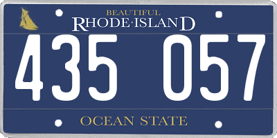 RI license plate 435057