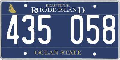 RI license plate 435058