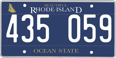 RI license plate 435059