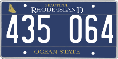 RI license plate 435064
