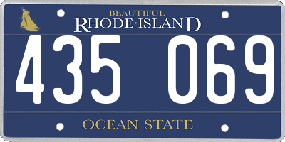 RI license plate 435069